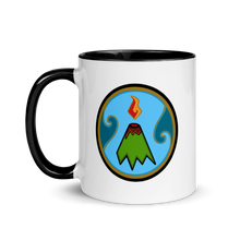 Load image into Gallery viewer, Black/Gold trim volcano mug
