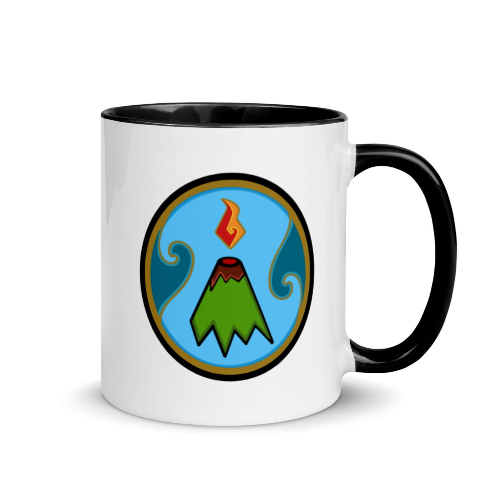 Black/Gold trim volcano mug